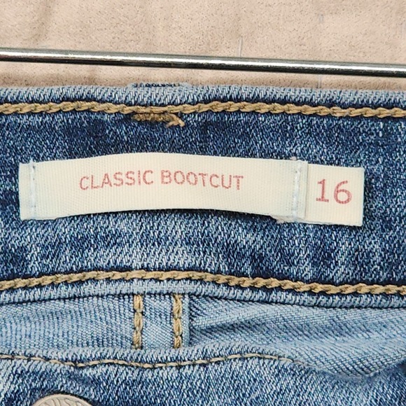 Levis Classic Bootcut Jeans 16M Womens Blue Medium Wash Stretch Western Cowgirl - Picture 3 of 12